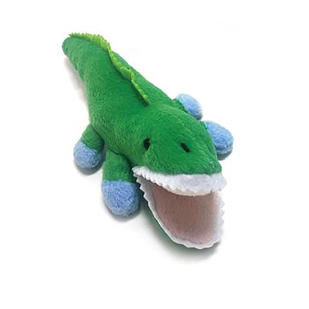 Oscar Newman Safari Baby Pipsqueak Dog Toy - Alligator Blue