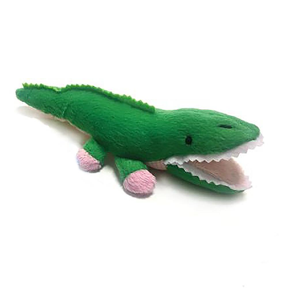Oscar Newman Safari Baby Pipsqueak Dog Toy - Alligator Pink