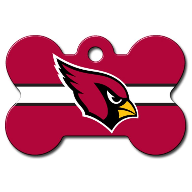 Arizona Cardinals Engravable Pet I.D. Tag - Bone