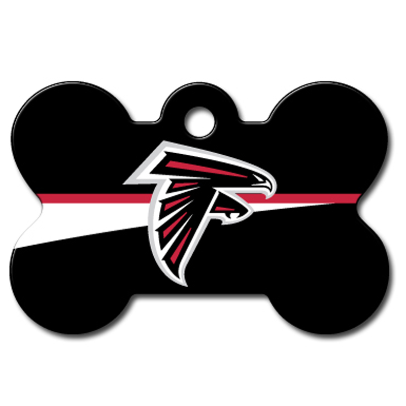 Atlanta Falcons Engravable Pet I.D. Tag - Bone
