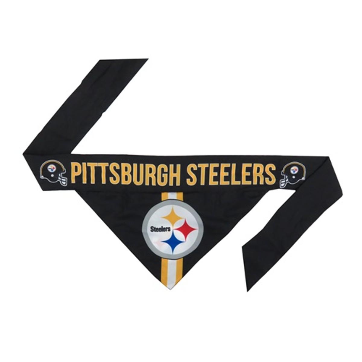 Little Earth Pittsburgh Steelers Tie On Dog Bandana