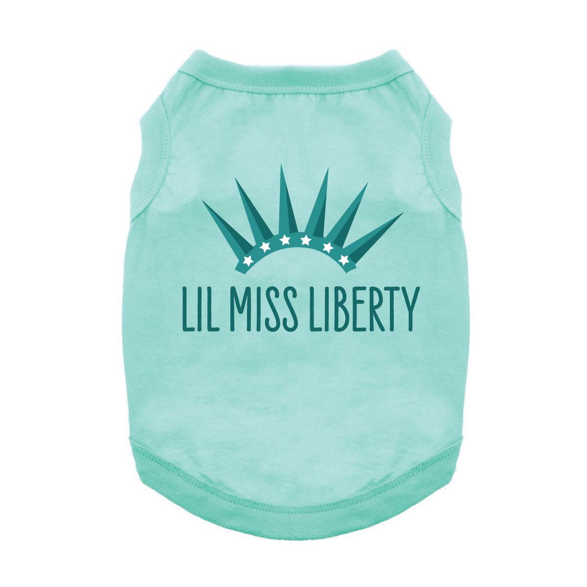 Lil Miss Liberty Dog Shirt - Green Patina