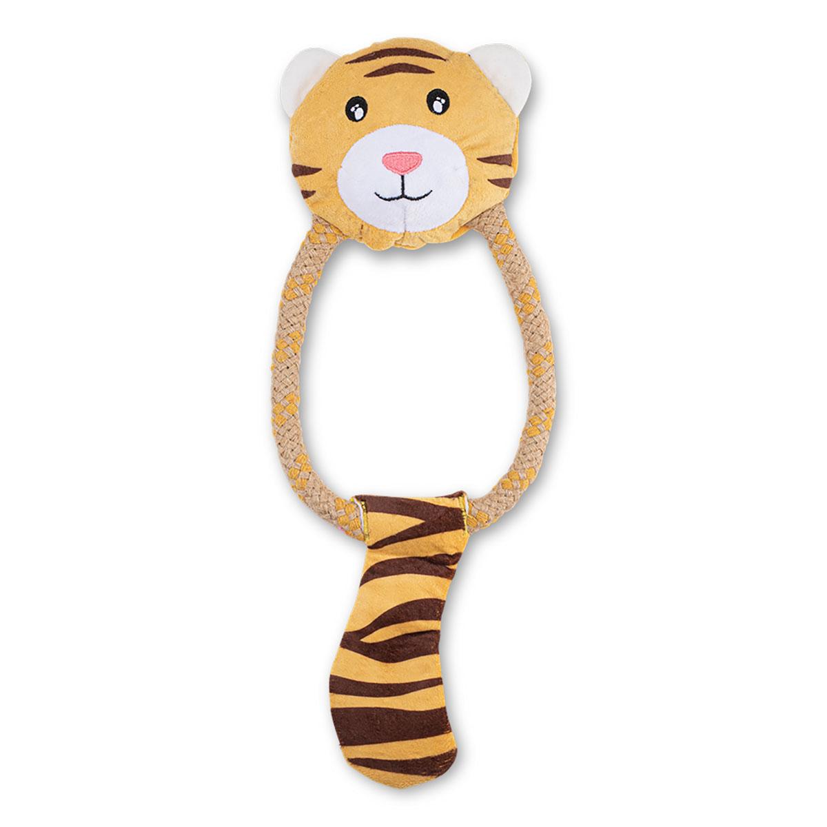 BECO PLAY Dual Material Dog Toy - Tiger