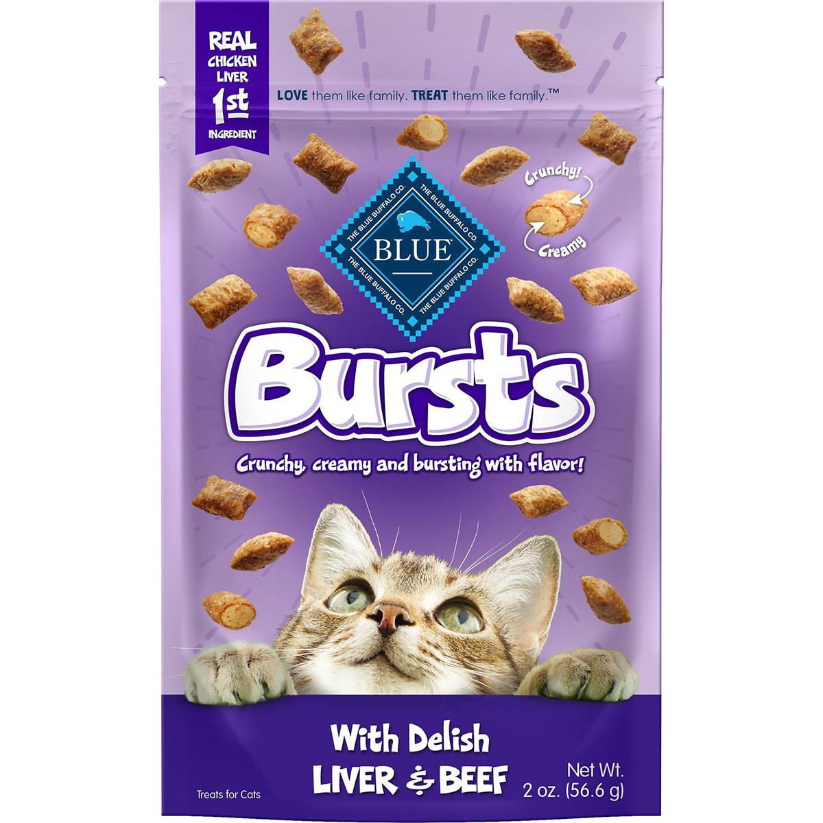 Blue Buffalo Bursts with Delish Liver & Beef Cat Treats 
