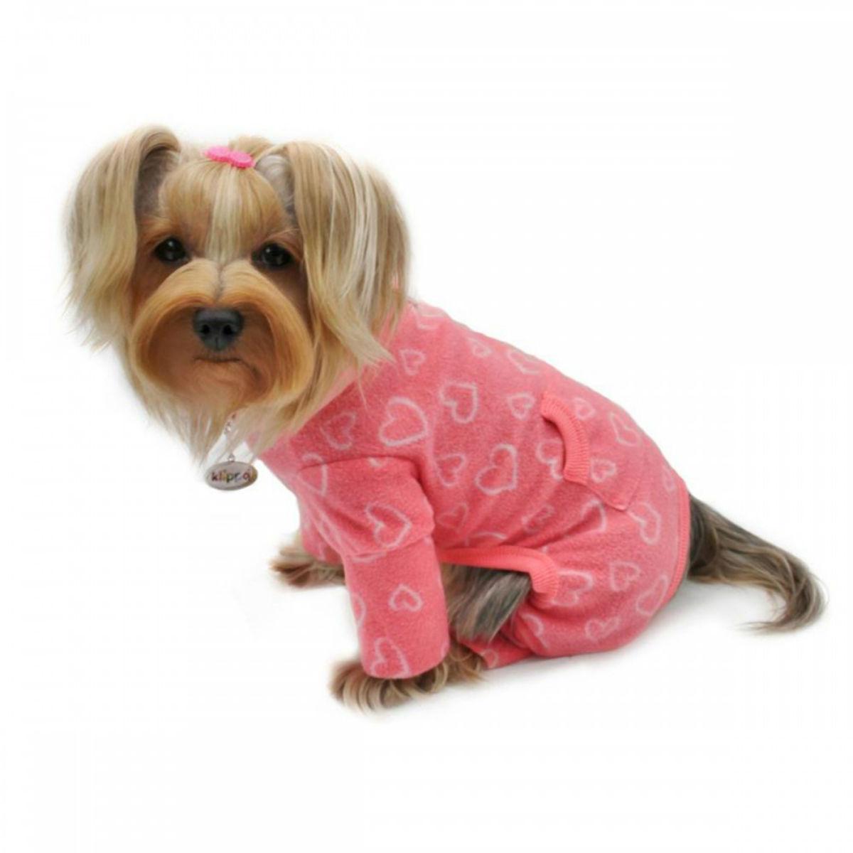 Klippo Blush of Love Turtleneck Fleece Dog Pajamas