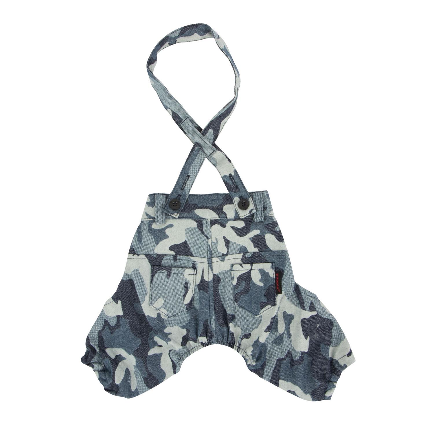 Bobby Dog Suspender Pants by Puppia - Navy Camo
