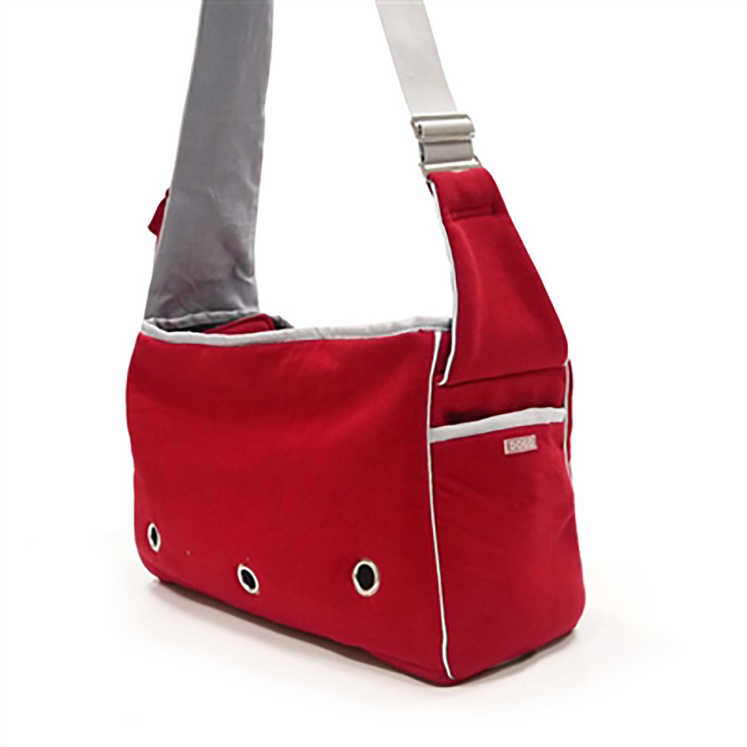 Boxy Messenger Bag Dog Carrier by Dogo - Red