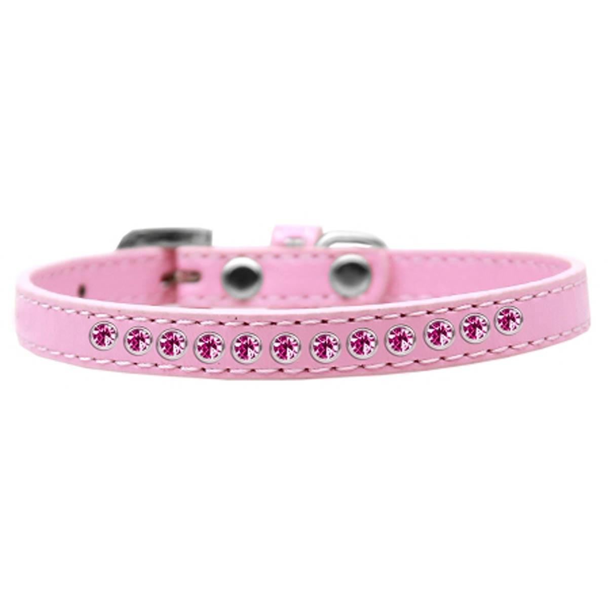 Bright Pink Crystal Puppy Light Pink Dog Collar