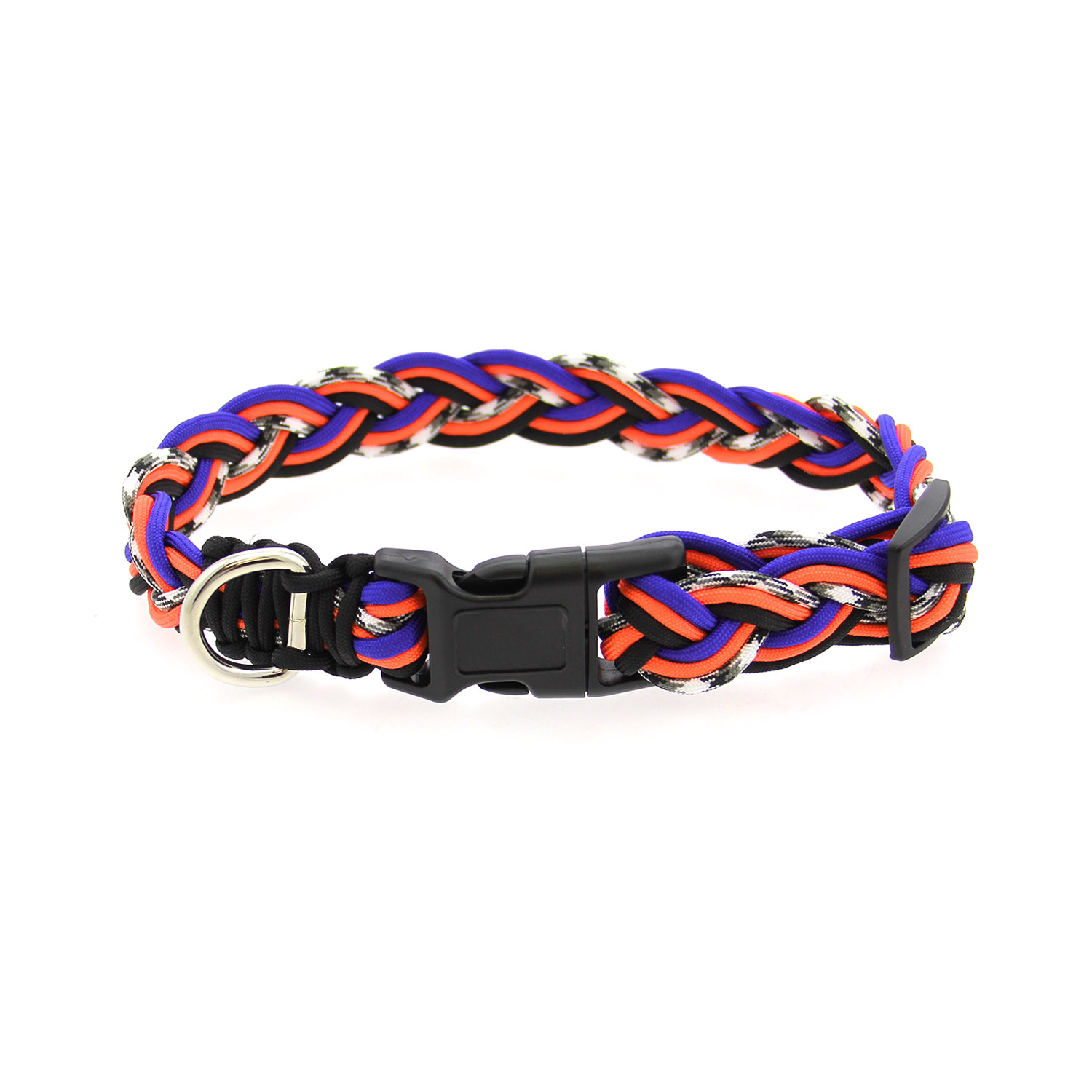 Leashes by Liz Ghost Dog Collar - Orange and Blue