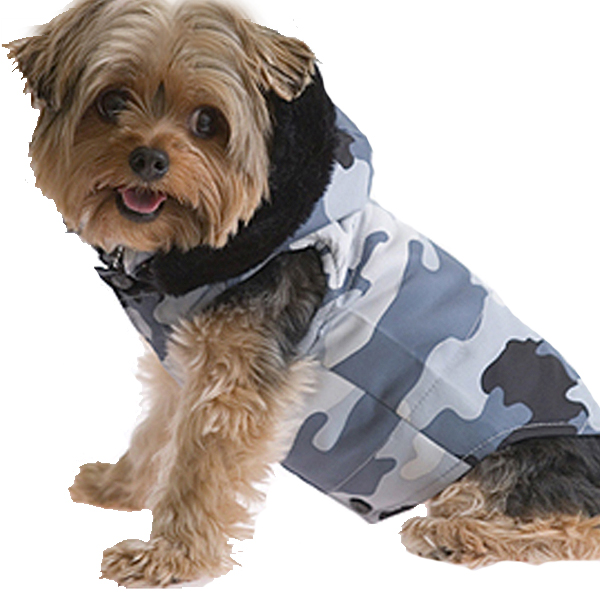 Ruffluv NYC Bundle Up Dog Jacket - Gray Camo