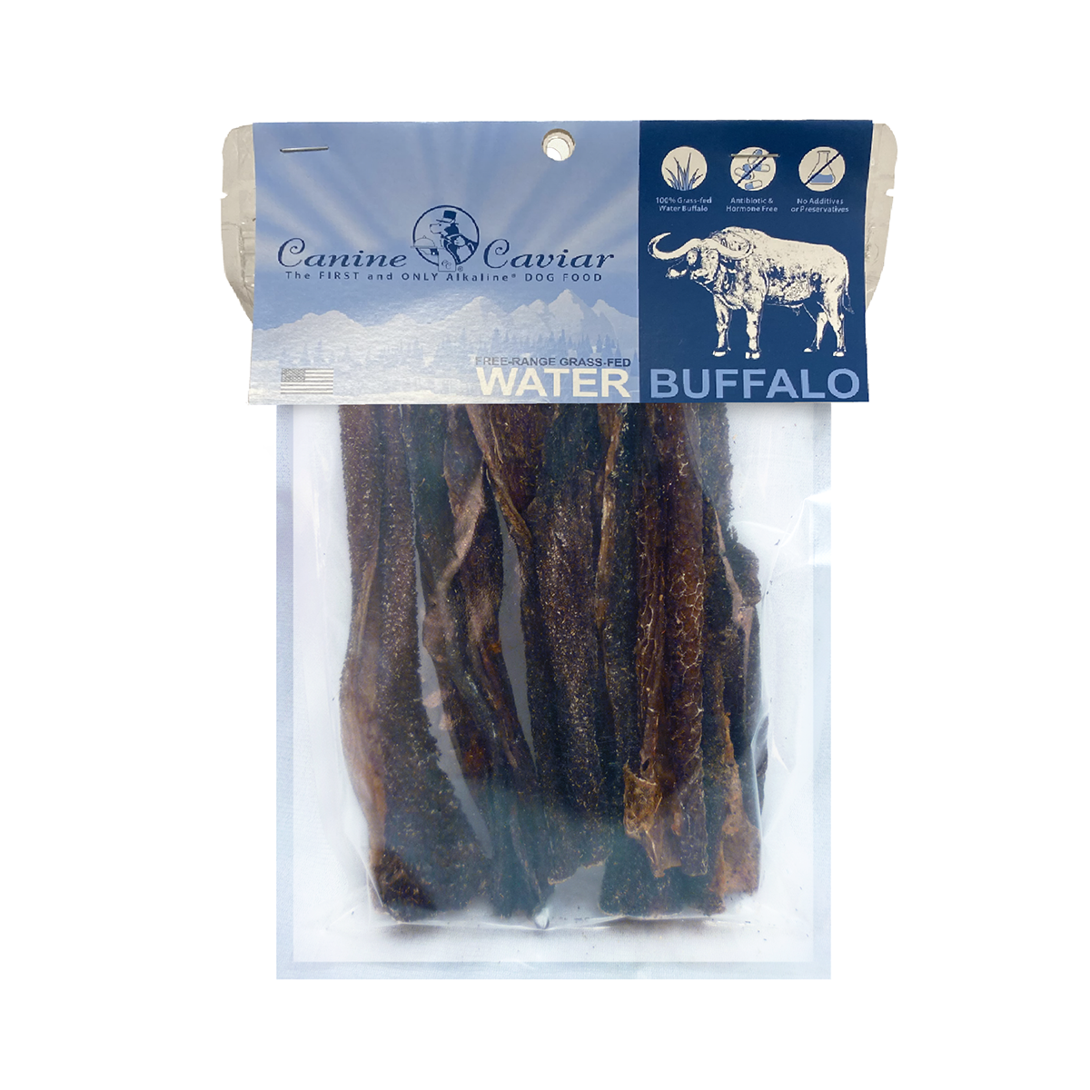 Canine Caviar Water Buffalo Tripe 6-Inch Dog Treats - Vanilla 6-pack