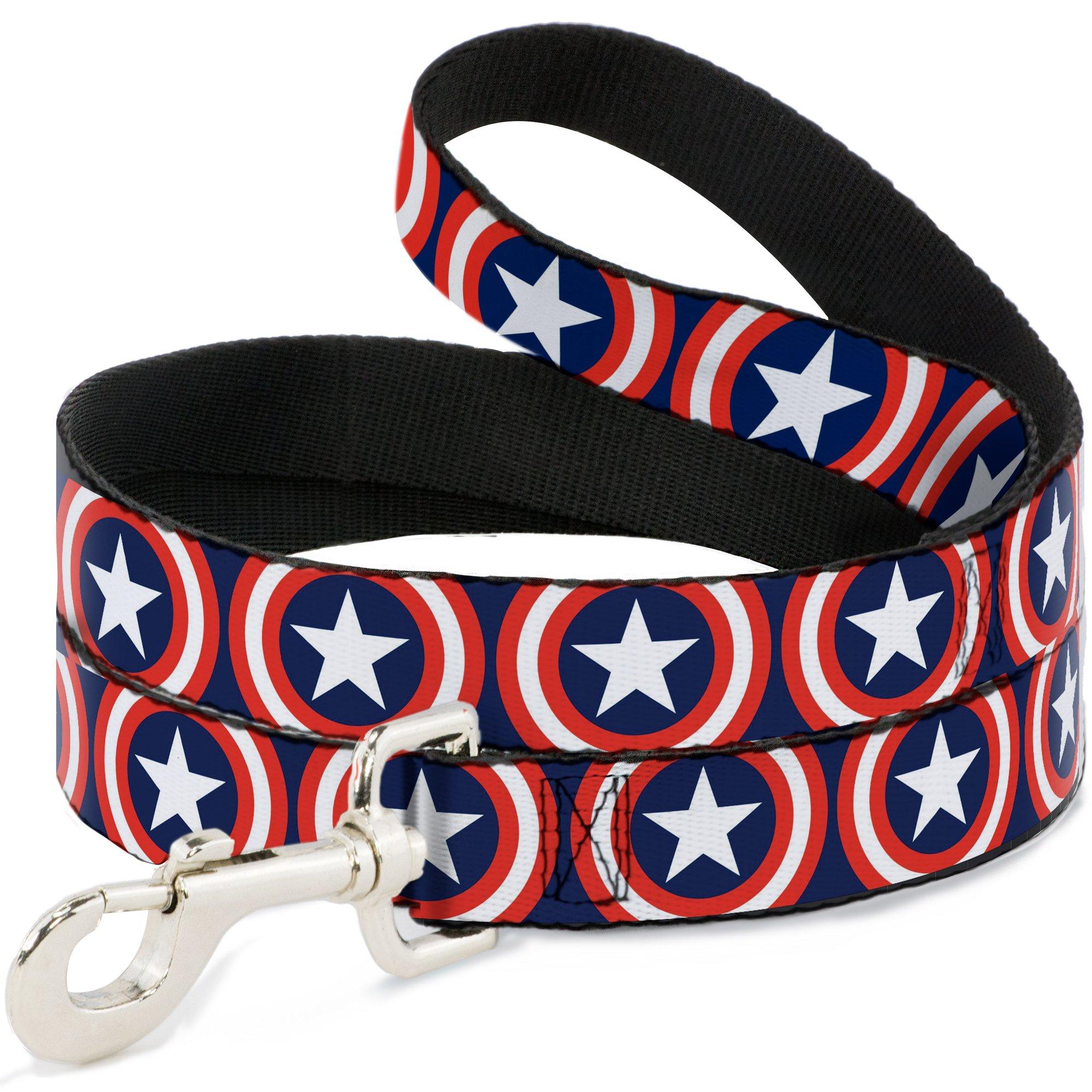 Captain America Shield Dog Leash by Buckle-Down - Navy
