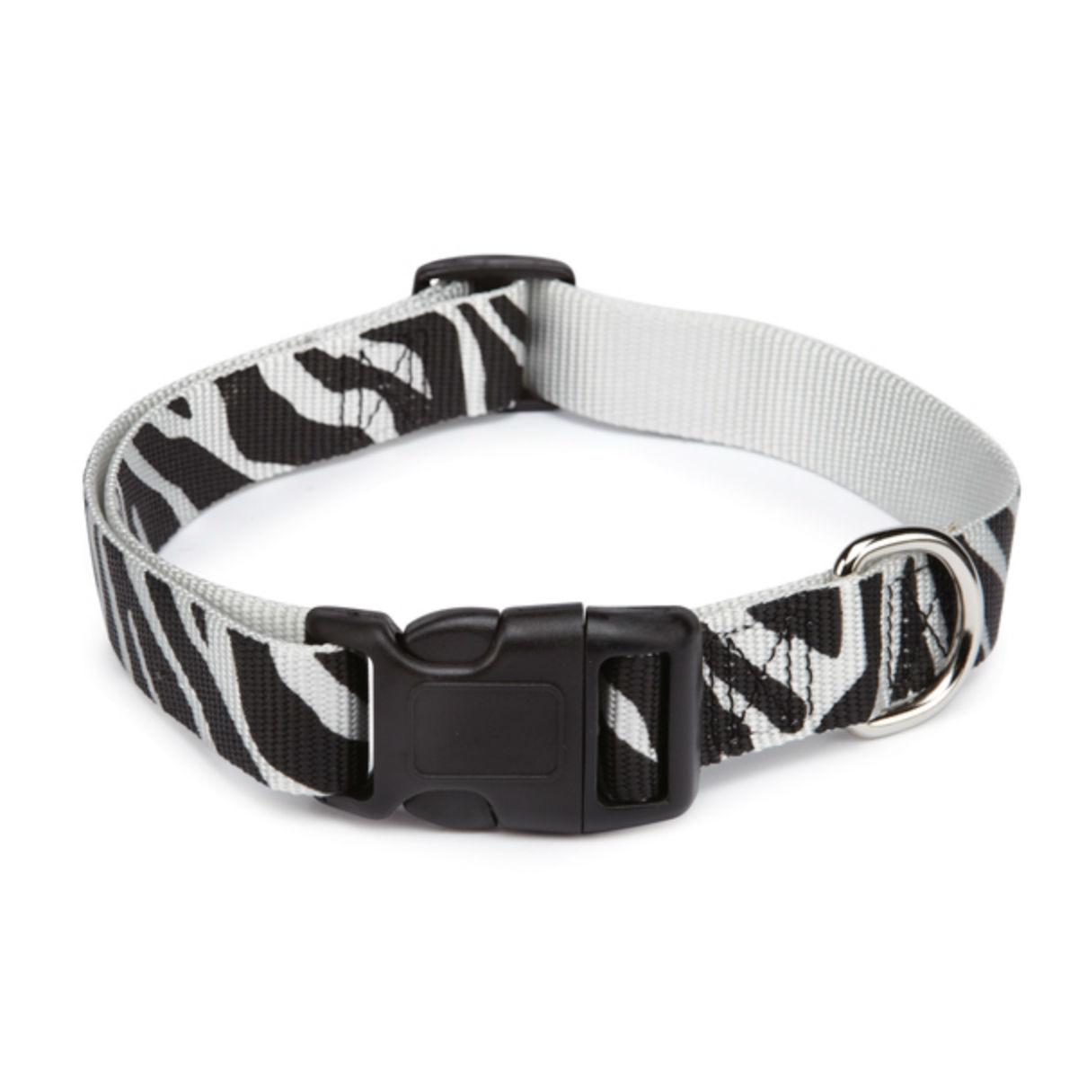 Casual Canine Animal Print Dog Collar - Zebra
