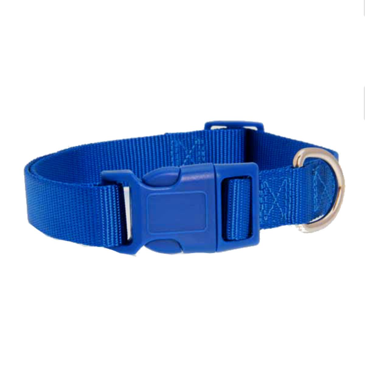 Casual Canine Nylon Dog Collar - Nautical Blue
