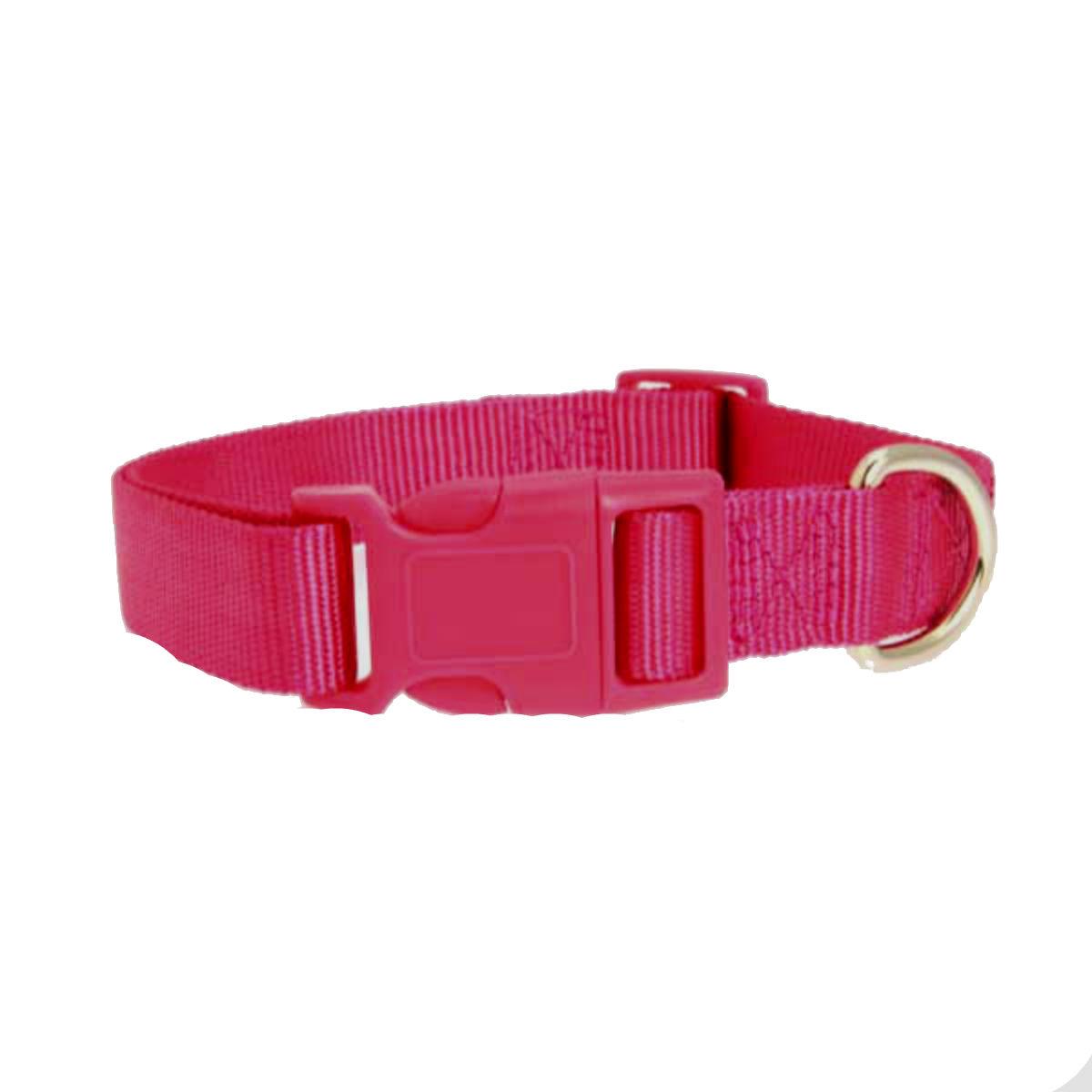 Casual Canine Nylon Dog Collar - Raspberry Pink