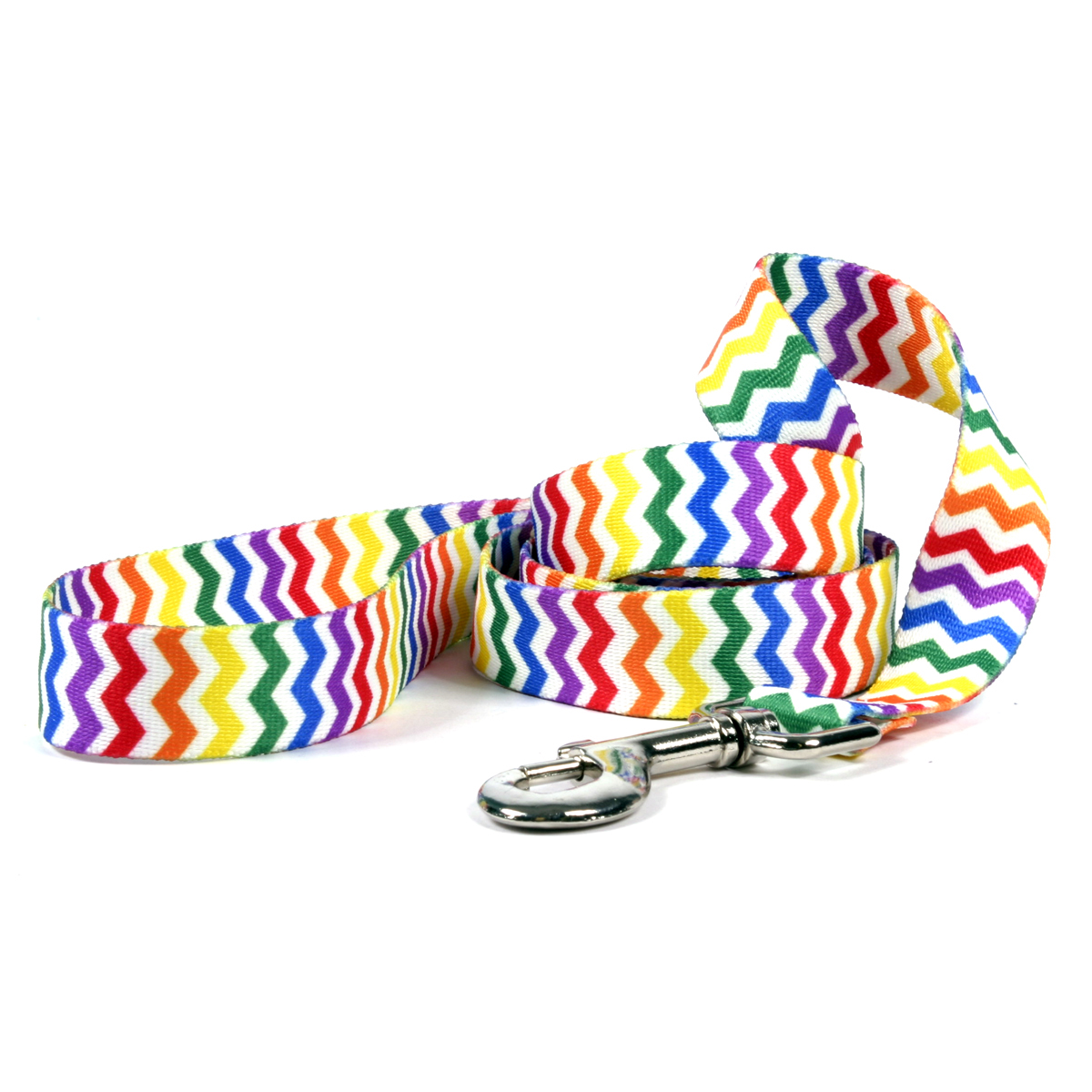 Chevron Dog Leash by Yellow Dog - Candy Stripe