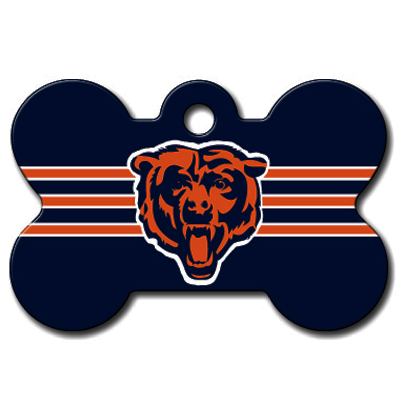 Chicago Bears Engravable Pet I.D. Tag - Bone