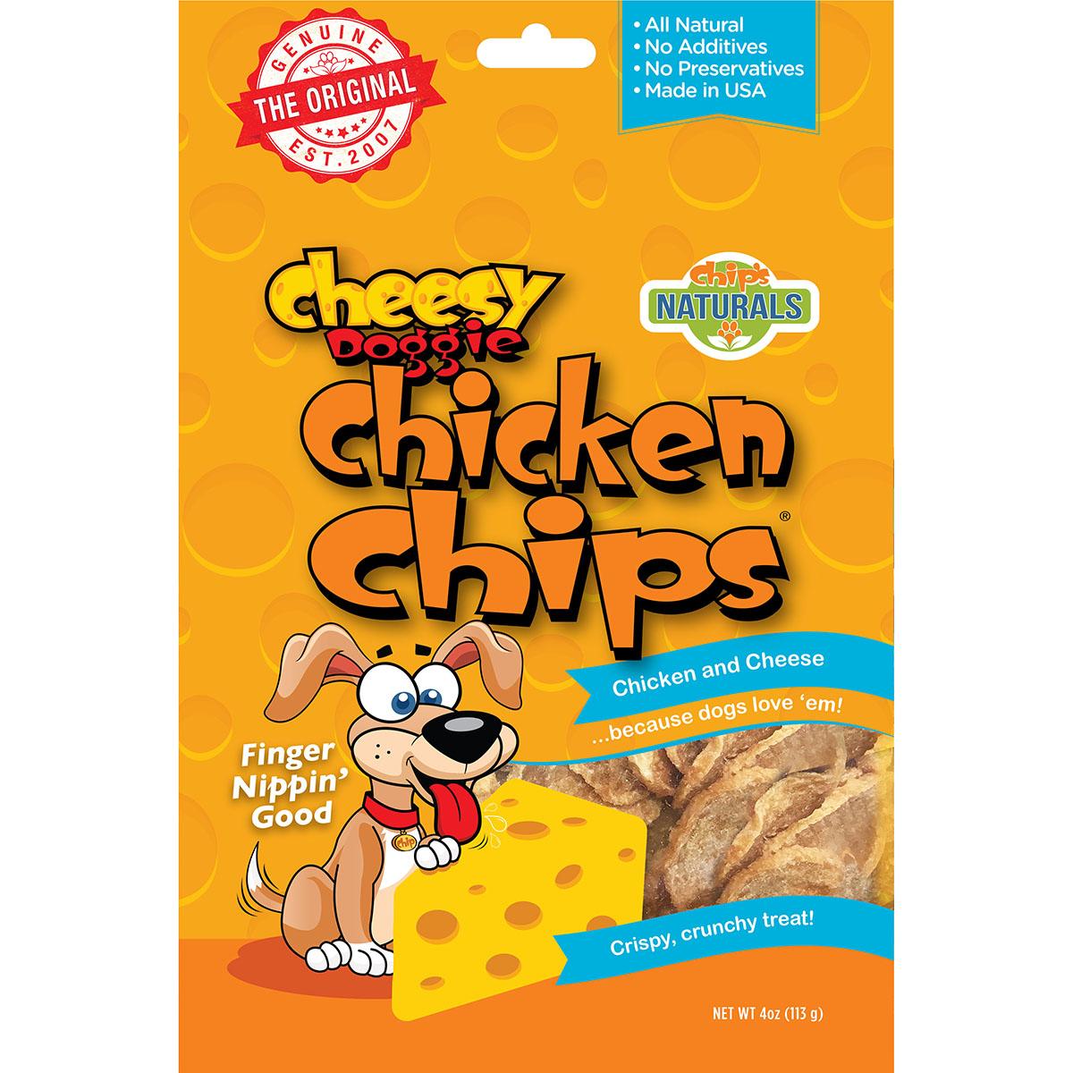 Chip's Naturals Cheesy Doggie Chicken Chips Dog Treats