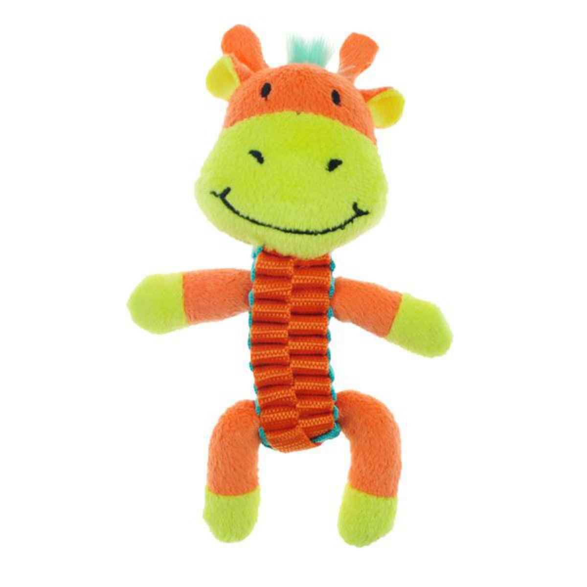 Chomper Mini Ballistic Twist Safari Pals Dog Toy - Giraffe