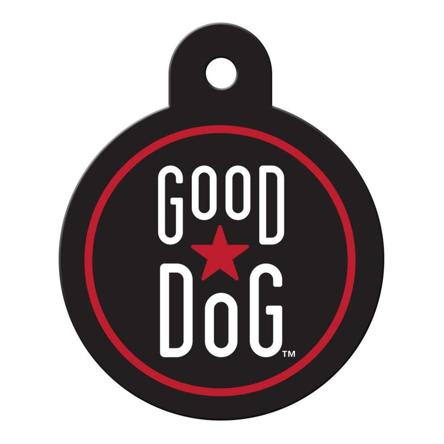 Good Dog Circle Large Engravable Pet I.D. Tag