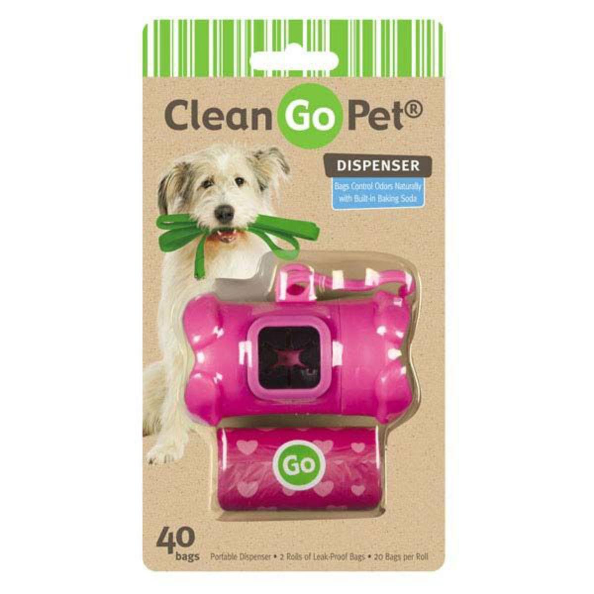Clean Go Pet Bone Waste Bag Holders - Pink