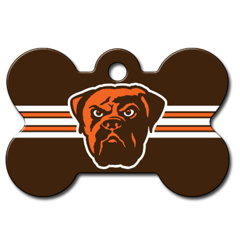 Cleveland Browns Engravable Pet I.D. Tag - Bone