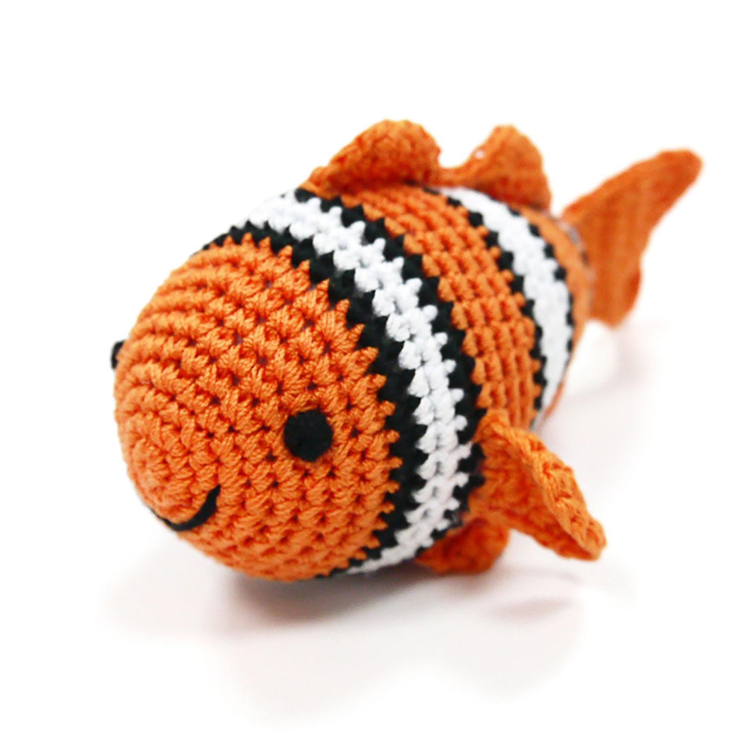 Clown Fish Crochet Dog Toy by Dogo