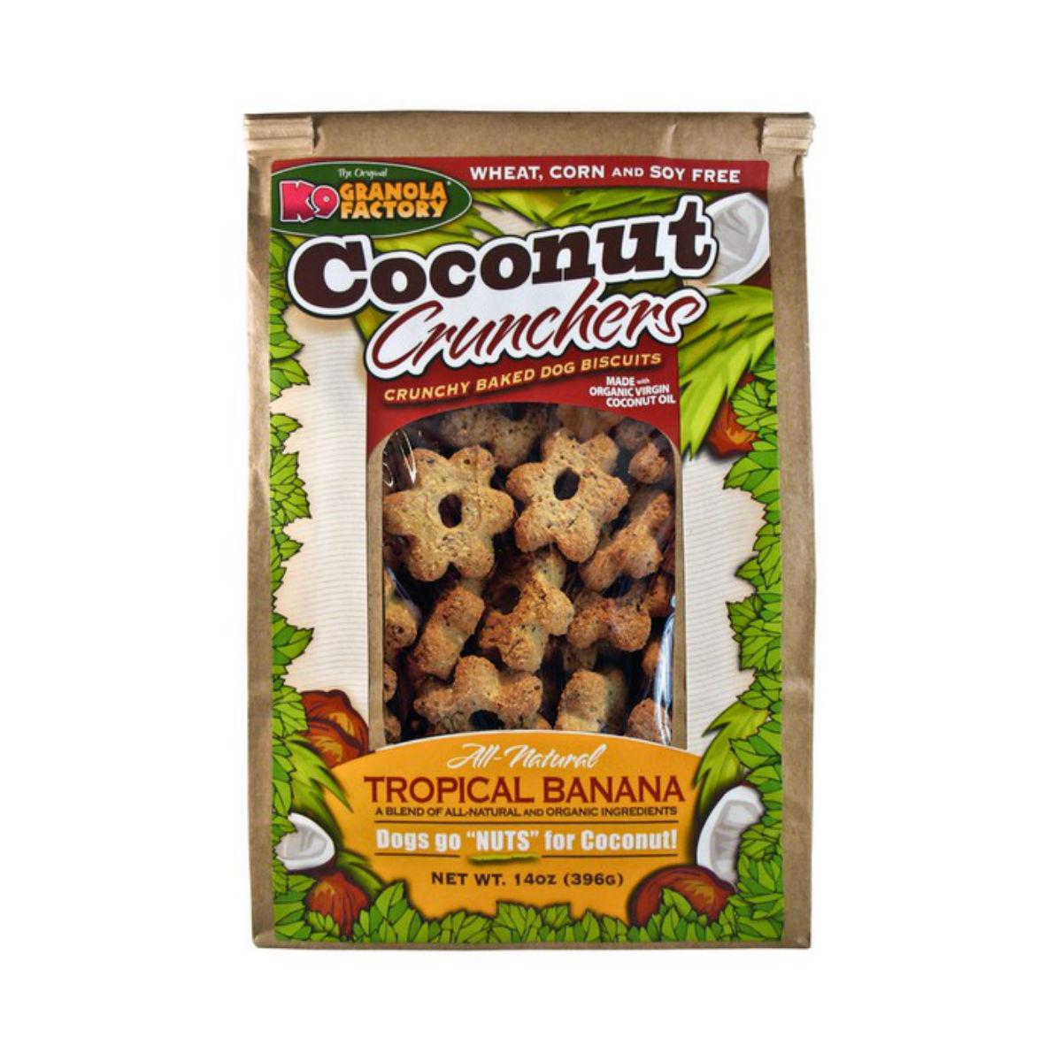 K9 Granola Factory Coconut Crunchers Dog Treats - Tropical Banana