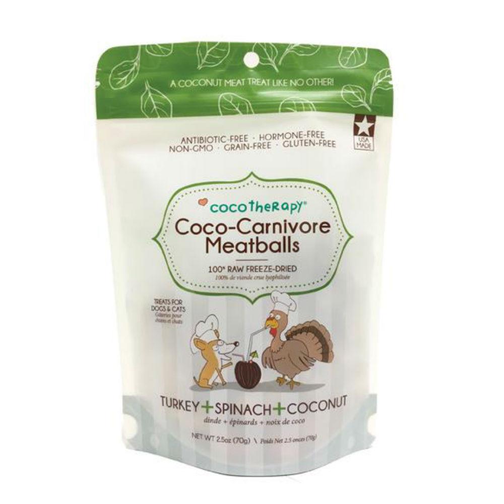 CocoTherapy Coco-Carnivore Meatballs Pet Treats - Turkey