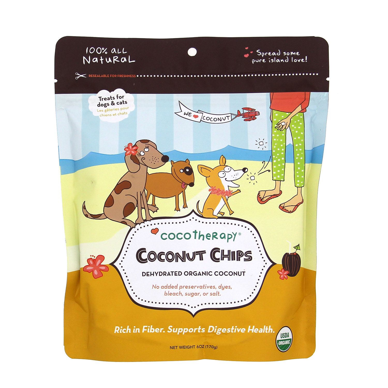CocoTherapy Organic Coconut Chips Pet Treats