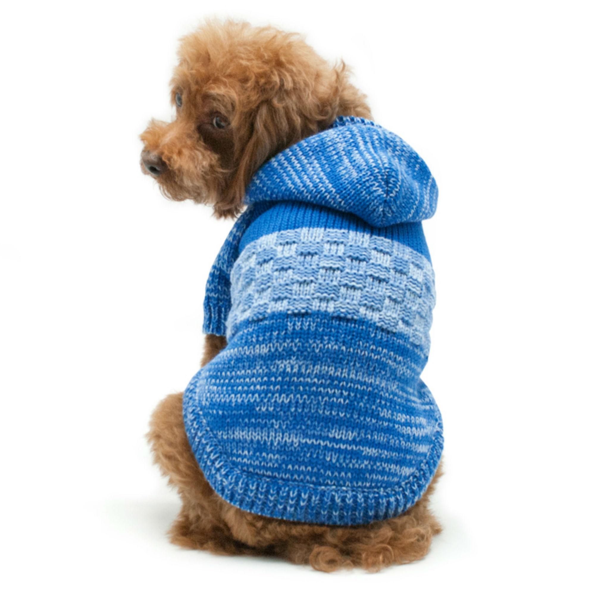 Colorblock Sweater Dog Coat by Dogo - Blue