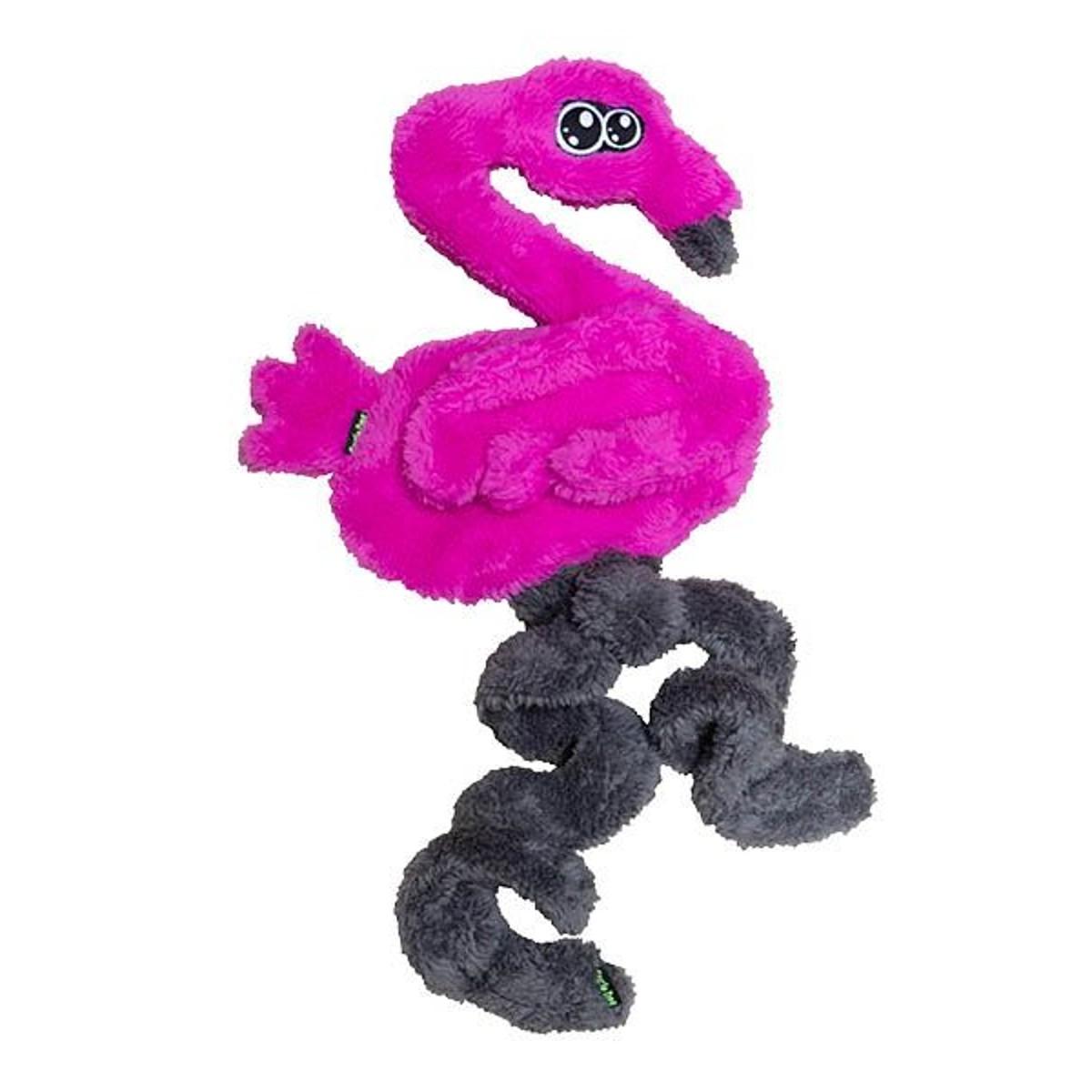 Cycle Dog Duraplush Dog Toy - Springy Flamingo