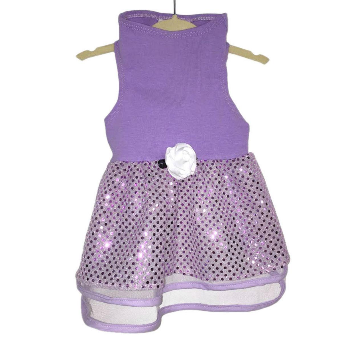 Daisy & Lucy Lilac Tulle and Sequin Dog Dress