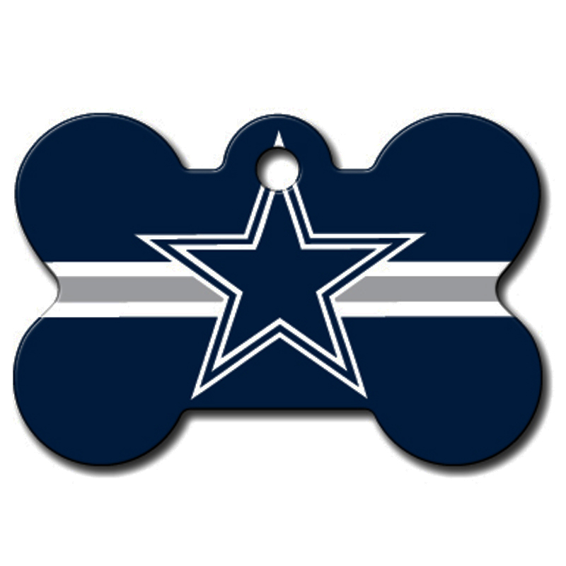 Dallas Cowboys Engravable Pet I.D. Tag - Bone