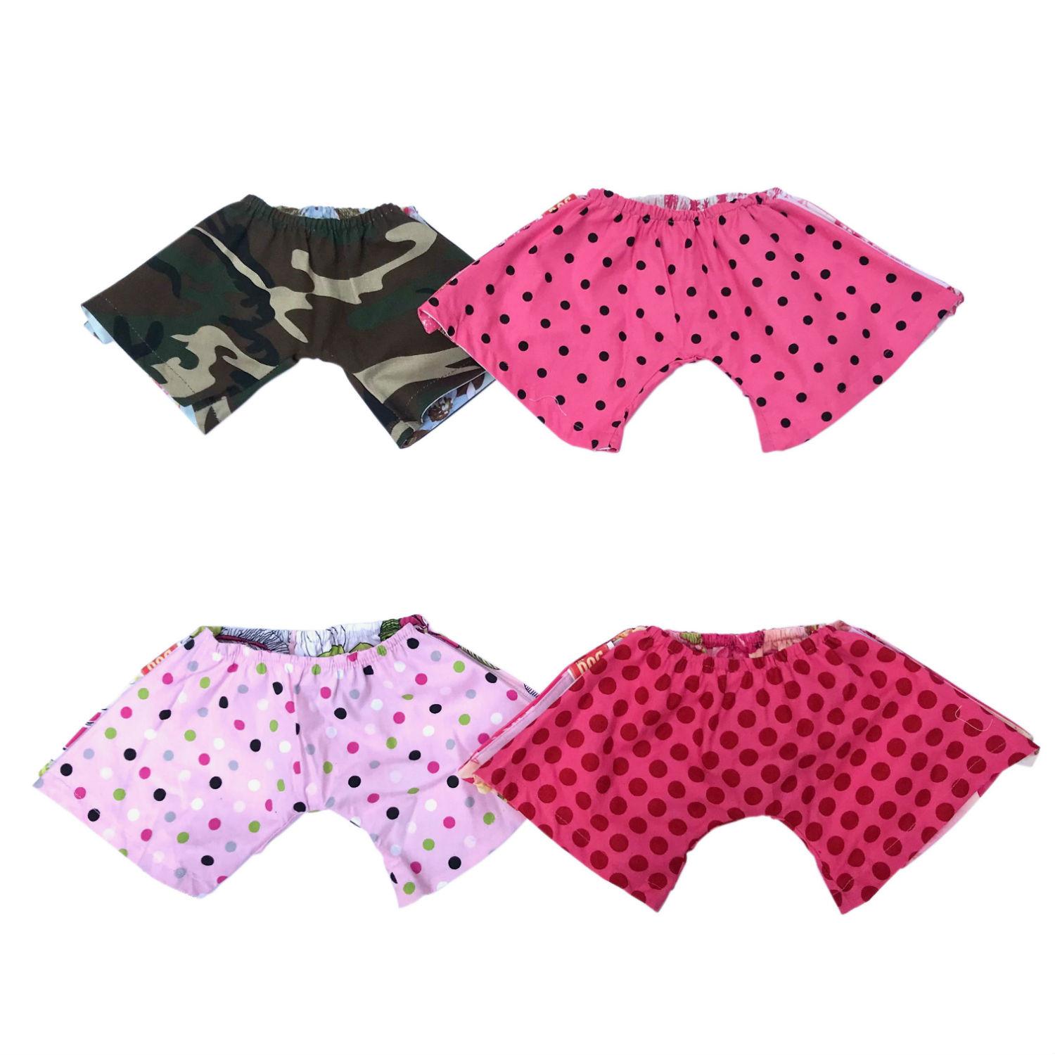 The Dog Squad Reversible Board Dog Shorts - Fuchsia Red Dot/Pink Ombre Hibiscus