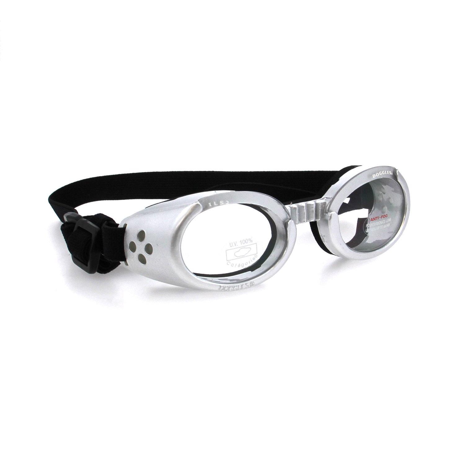 Doggles - ILS2 Silver Frame with Clear Lens
