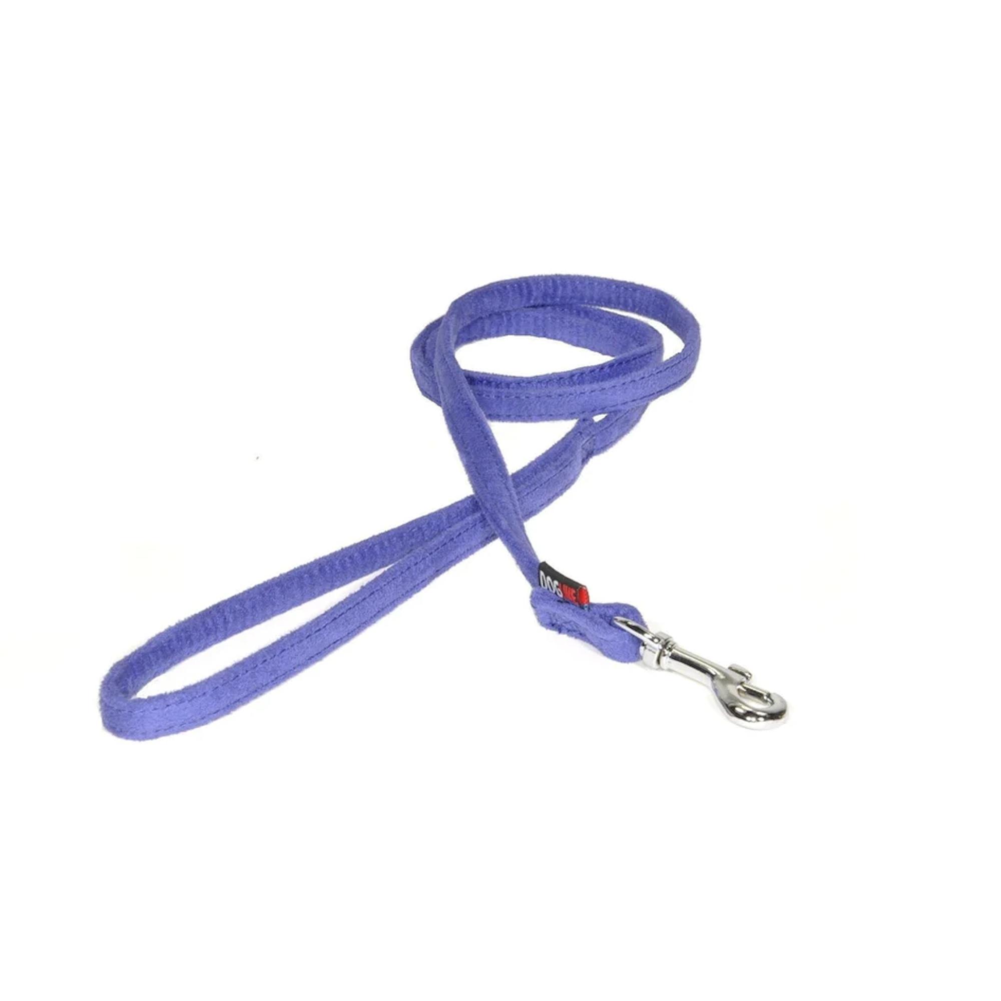 Dogline Flat Microfiber Dog Leash - Purple