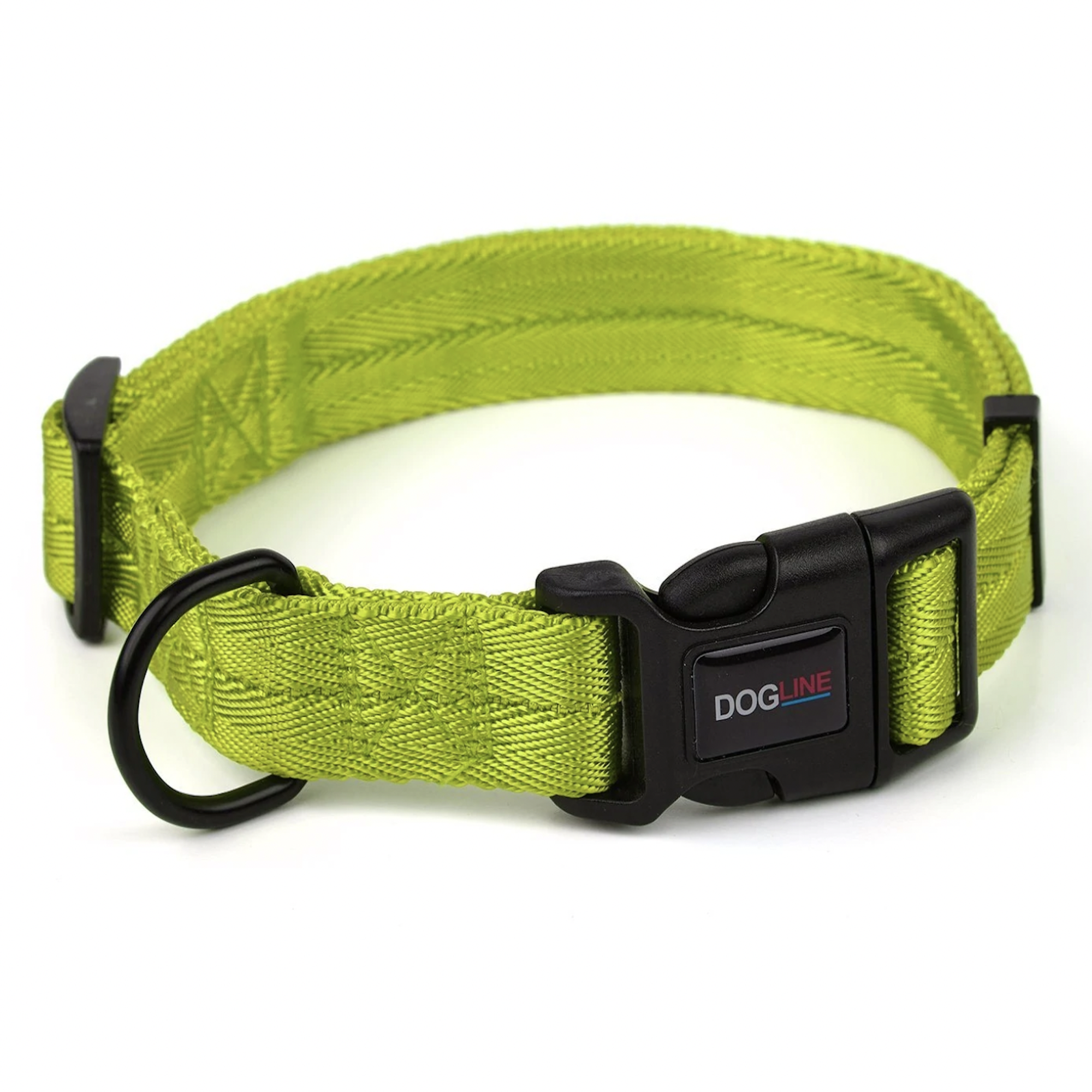 Dogline Nylon Dog Collar - Lime Green