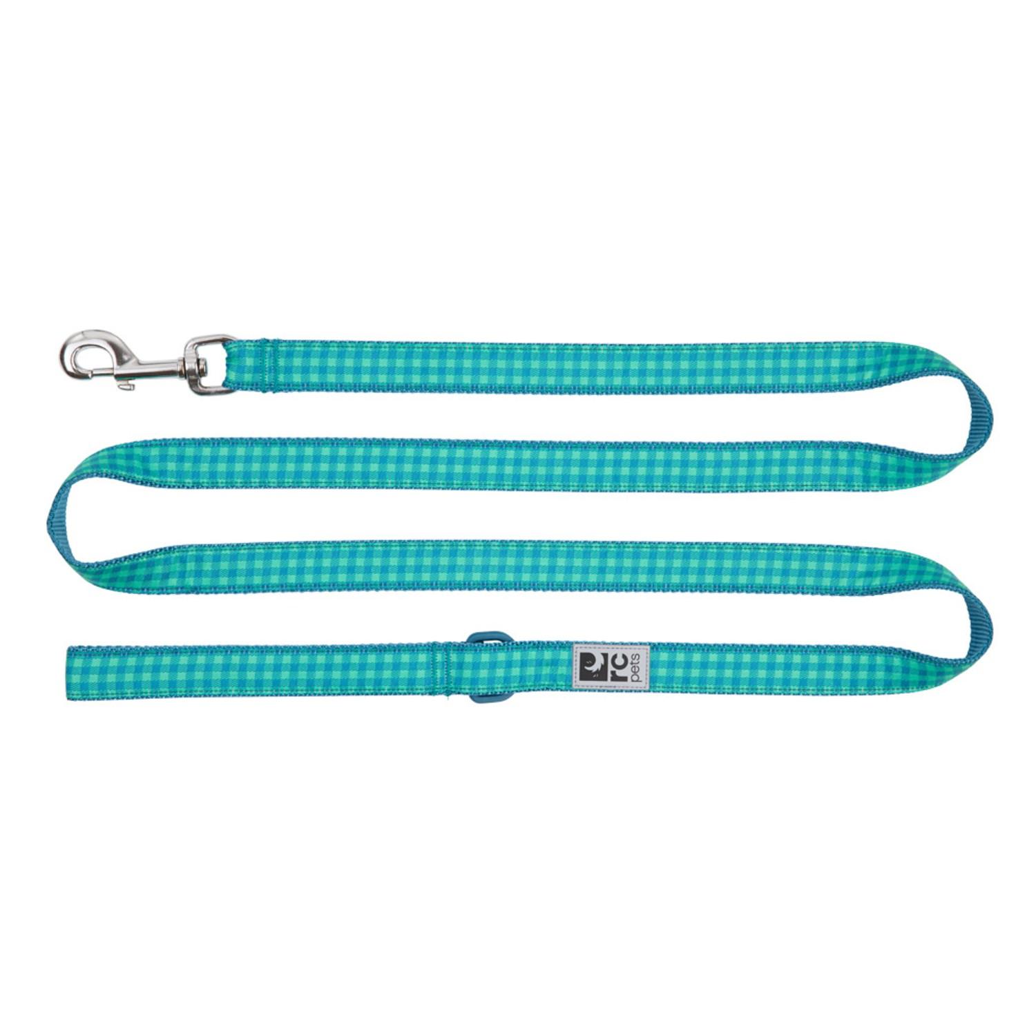 Green Gingham Dog Leash by RC Pets