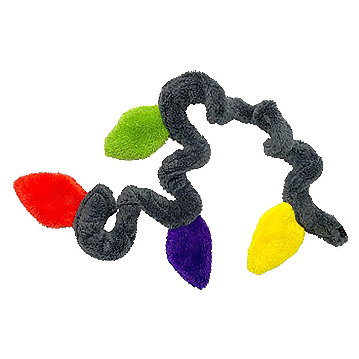Cycle Dog Duraplush Holiday Stuffing Free Dog Toy - String of Lights