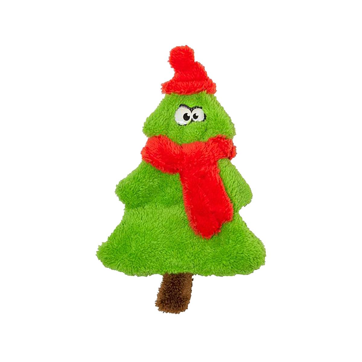 Cycle Dog Duraplush Holiday Stuffing Free Dog Toy - Trimmed Tree