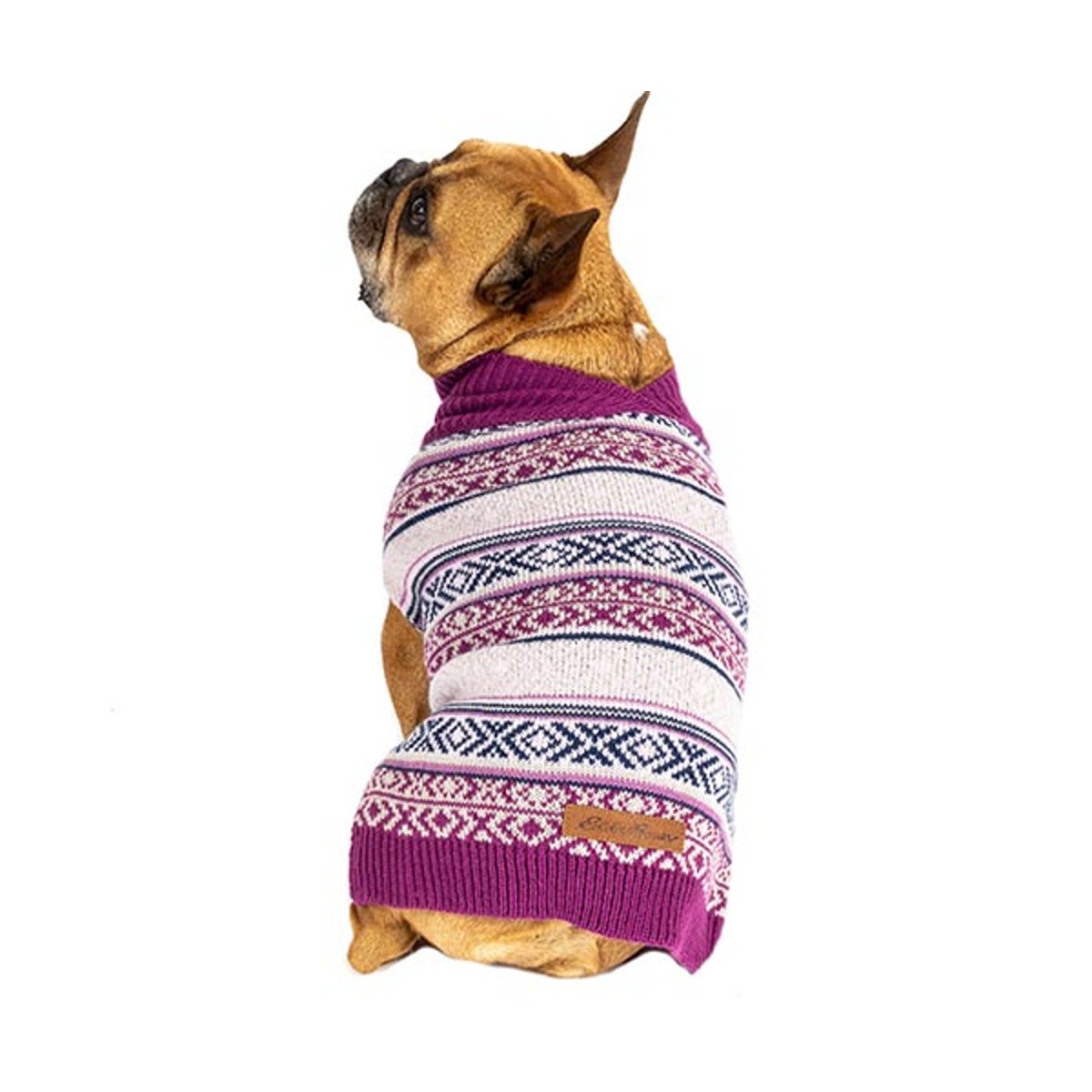 Eddie Bauer Camano Fair Isle Dog Sweater - Purple
