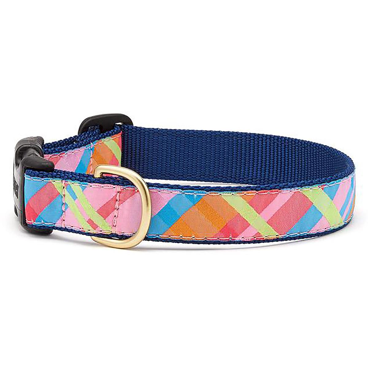 Pink Madras Dog Collar by Up Country