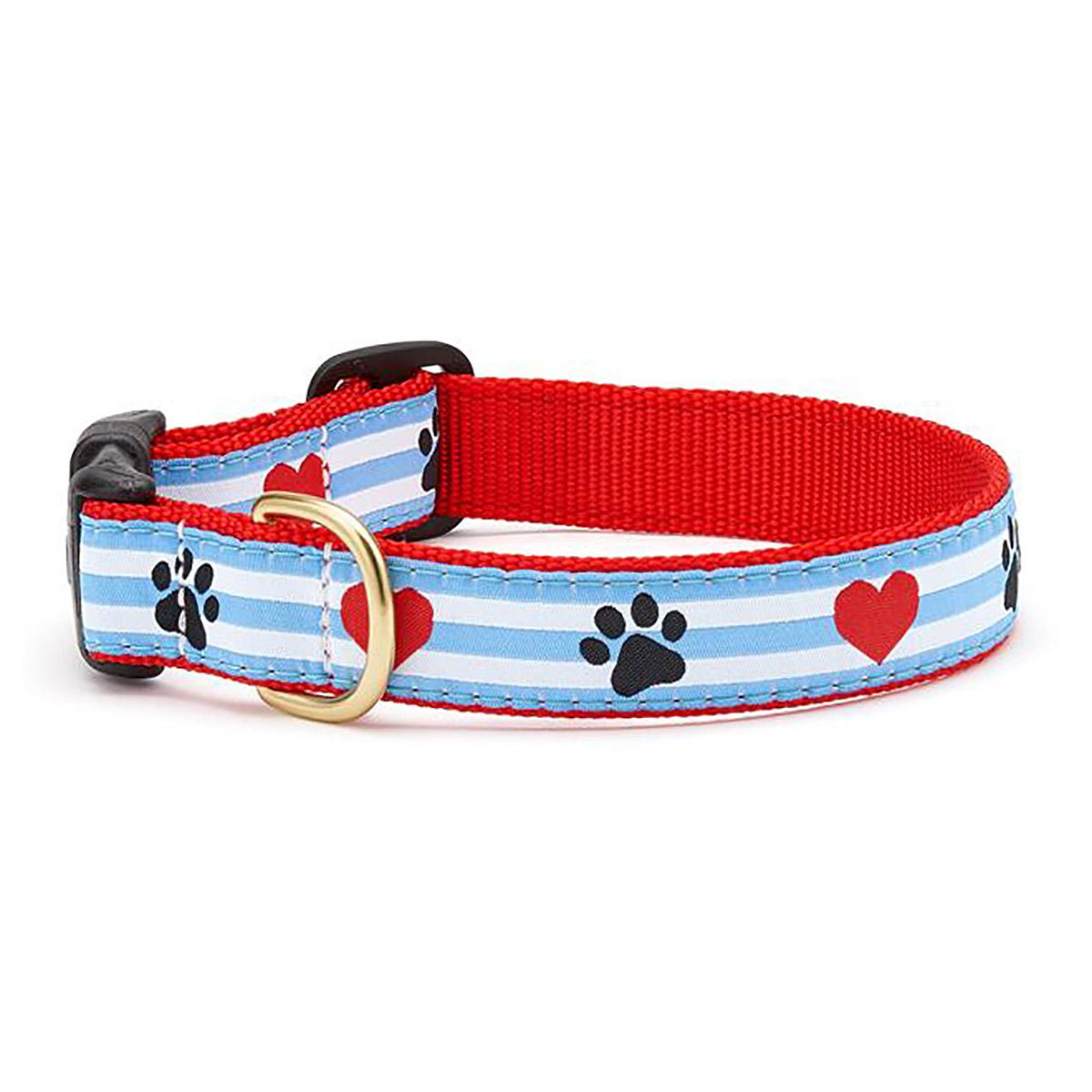Pawprint Stripe Dog Collar by Up Country