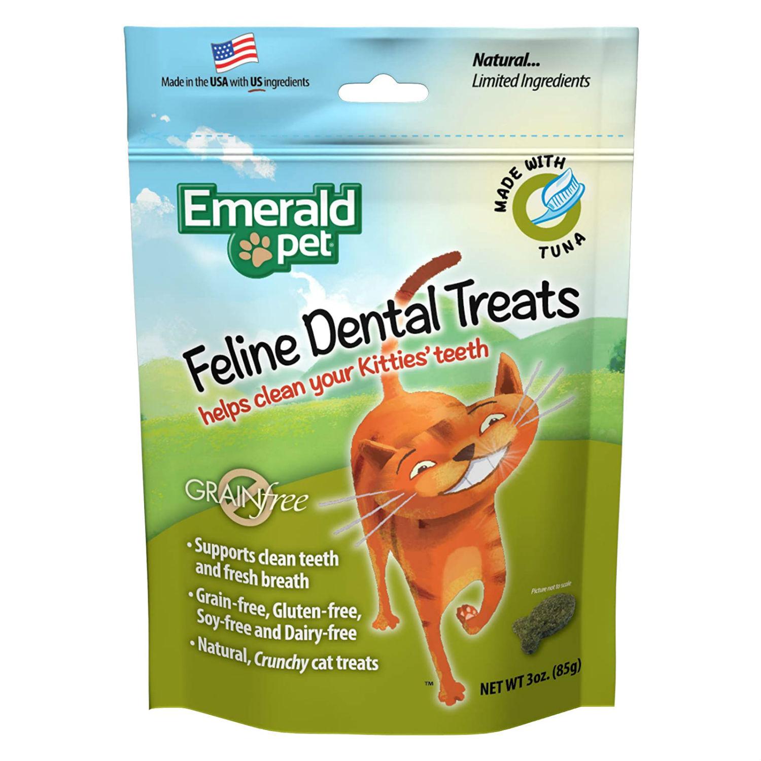 Emerald Pet Grain Free Feline Dental Treats - Tuna