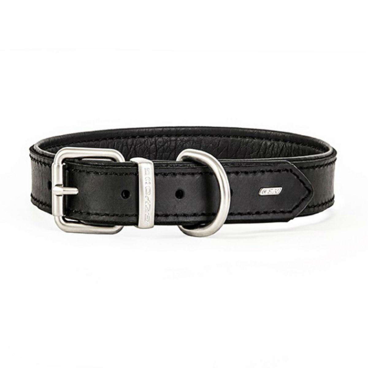EzyDog Oxford Leather Dog Collar - Black