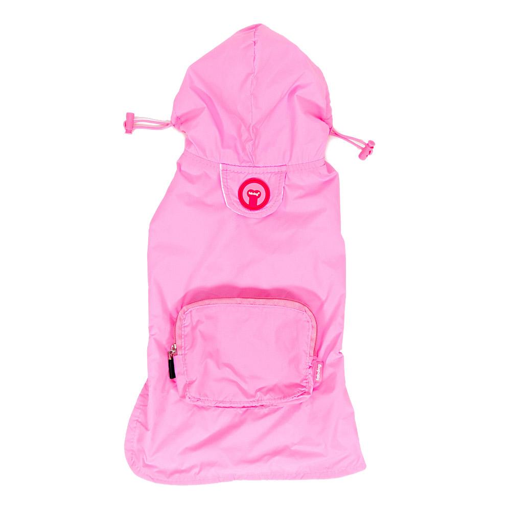 fabdog® Pocket Fold Up Dog Raincoat - Light Pink