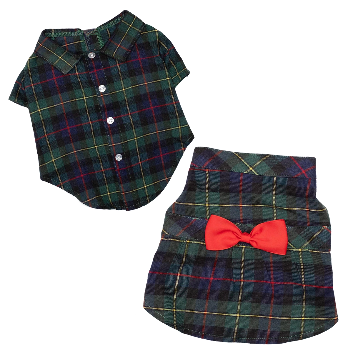 Fashion Bundle - Macleod Tartan Flannel Dog Shirt and Dress