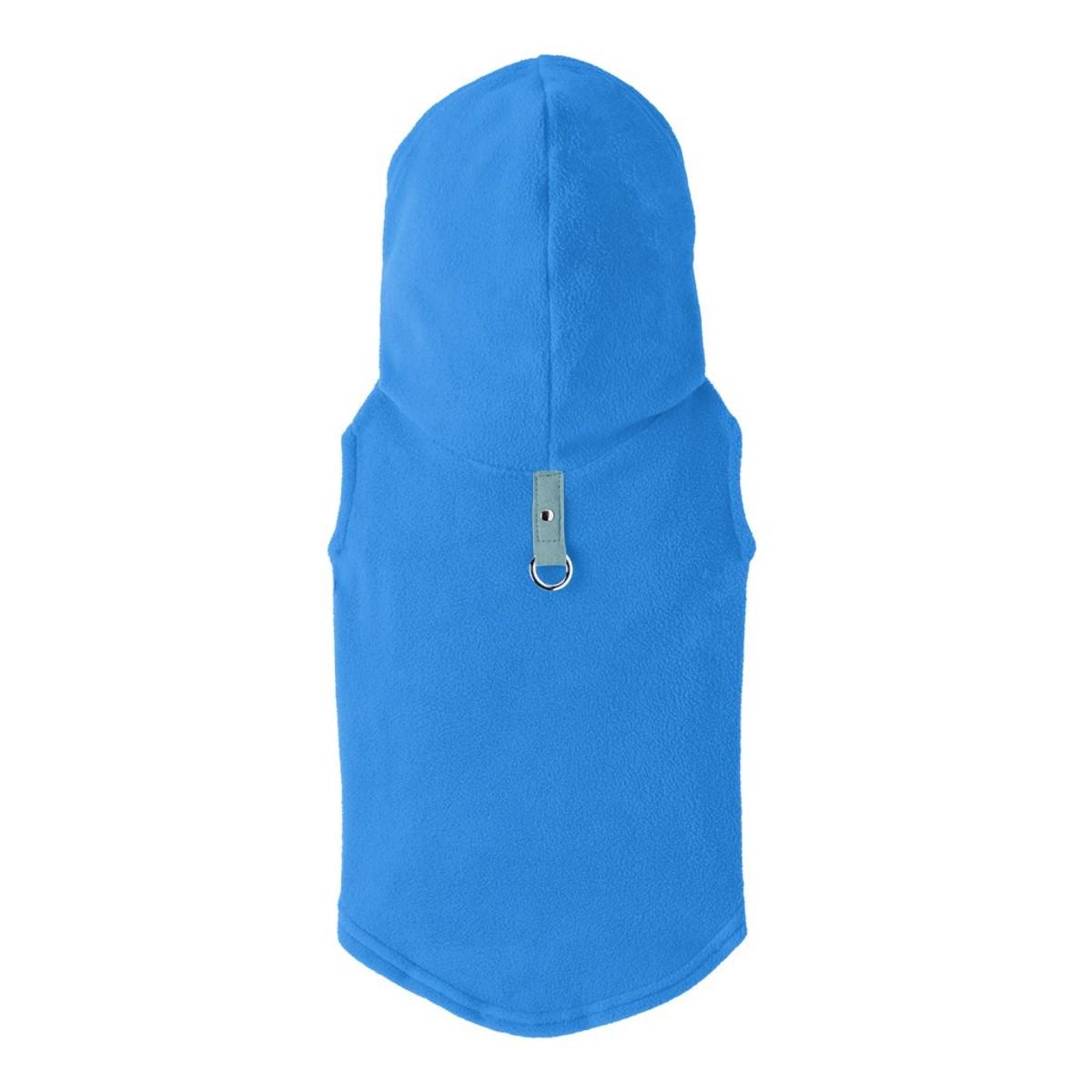 Fleece Vest Hoodie Dog Harness by Gooby - Blue