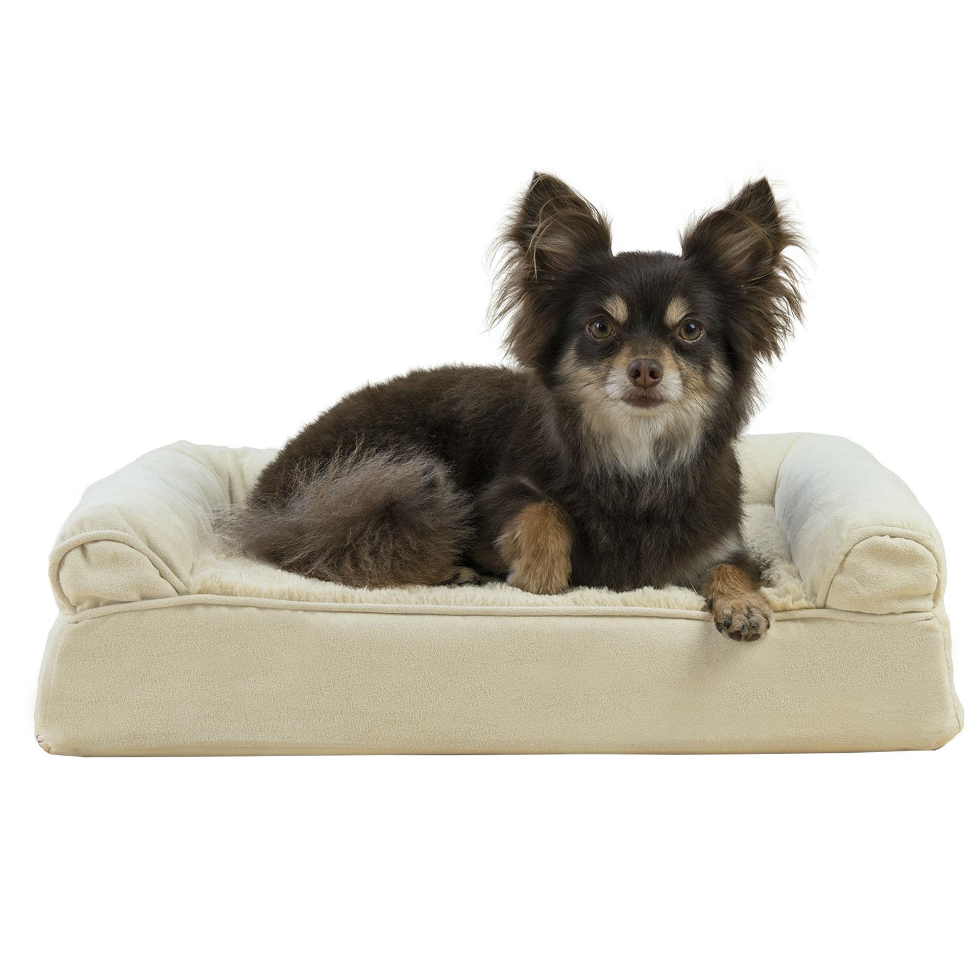Furhaven Plush & Suede Orthopedic Sofa Pet Bed - Clay